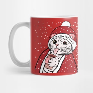 Kawaii Kitten santa hat Mug